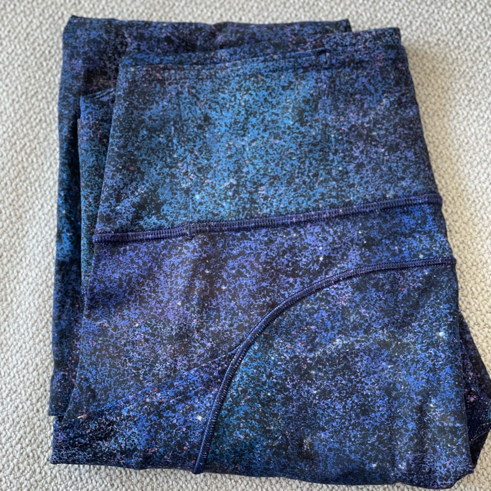 Lululemon Fast and Free High-Rise Crop II - Polar Lights Blue Multi - Size: 6